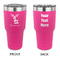 Reindeer 30 oz Stainless Steel Ringneck Tumblers - Pink - Double Sided - APPROVAL