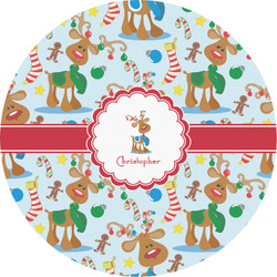 Reindeer Multipurpose Round Labels - 4" (Personalized)