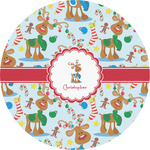 Reindeer Multipurpose Round Labels - 5" (Personalized)