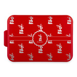 Reindeer Aluminum Baking Pan with Red Lid (Personalized)