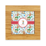 Reindeer Bamboo Trivet with Ceramic Tile Insert (Personalized)