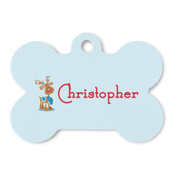 Reindeer Bone Shaped Dog ID Tag - Large (Personalized)