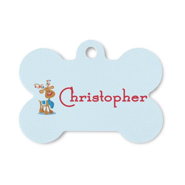 Custom Reindeer Bone Shaped Dog ID Tag - Small (Personalized)