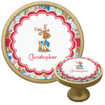 Reindeer Cabinet Knob - Gold (Personalized)