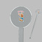 Reindeer Clear Plastic 7" Stir Stick - Round - Closeup