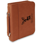 Reindeer Leatherette Book / Bible Cover with Handle & Zipper (Personalized)