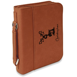 Reindeer Leatherette Bible Cover with Handle & Zipper - Small - Single Sided (Personalized)