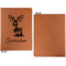 Reindeer Cognac Leatherette Portfolios with Notepad - Large - Single Sided - Apvl