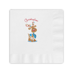 Reindeer Coined Cocktail Napkins (Personalized)