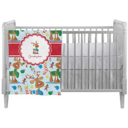 Reindeer Crib Comforter / Quilt (Personalized)