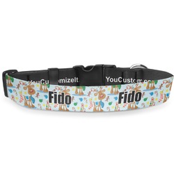 Reindeer Deluxe Dog Collar - Large (13" to 21") (Personalized)