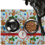 Reindeer Dog Food Mat - Large w/ Name or Text