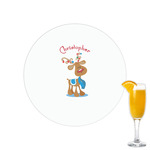 Reindeer Printed Drink Topper - 2.15" (Personalized)