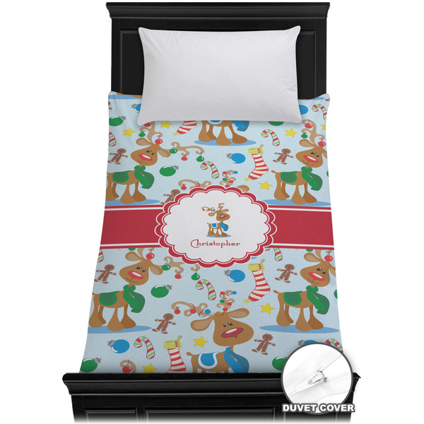 Custom Reindeer Duvet Cover - Twin XL (Personalized)