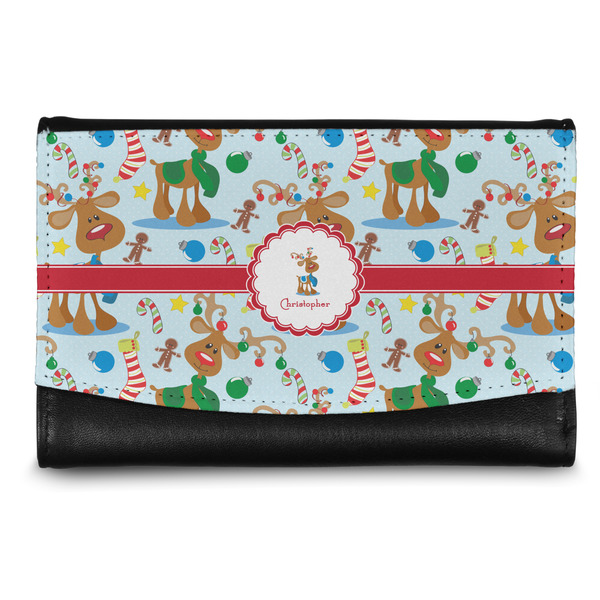 Custom Reindeer Genuine Leather Women's Wallet - Small (Personalized)