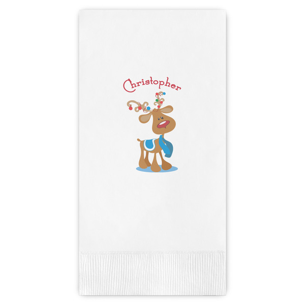 Custom Reindeer Guest Towels - Full Color (Personalized)