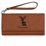 Reindeer Ladies Leatherette Wallet - Laser Engraved - Rawhide (Personalized)