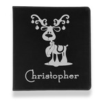 Reindeer Leather Binder - 1" - Black (Personalized)