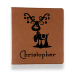 Reindeer Leather Binder - 1" - Rawhide (Personalized)