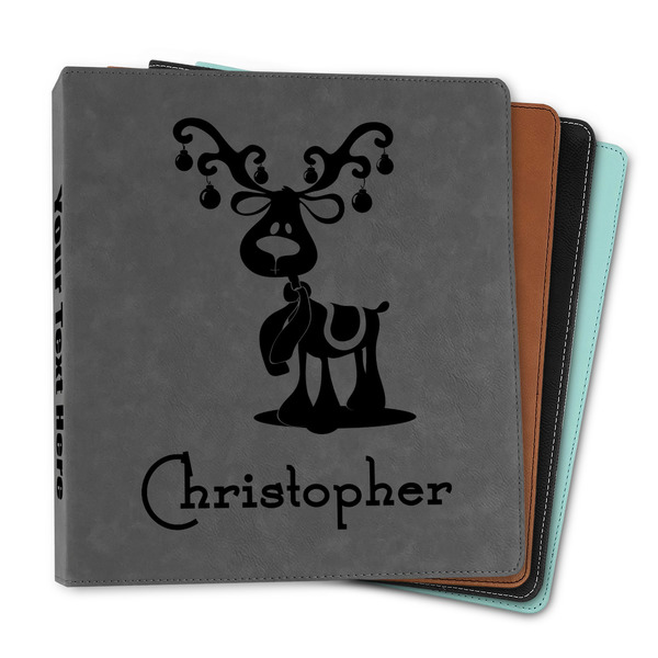 Custom Reindeer Leather Binder - 1" (Personalized)