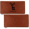 Reindeer Leather Checkbook Holder Front and Back Single Sided - Apvl