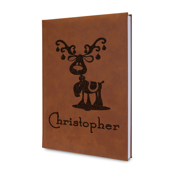 Custom Reindeer Leather Sketchbook - Small - Double Sided (Personalized)