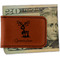 Reindeer Leatherette Magnetic Money Clip - Front