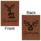 Reindeer Leatherette Sketchbooks - Large - Double Sided - Front & Back View