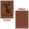 Reindeer Leatherette Sketchbooks - Large - Single Sided - Front & Back View