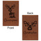 Reindeer Leatherette Sketchbooks - Small - Double Sided - Front & Back View