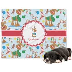 Reindeer Dog Blanket - Regular (Personalized)