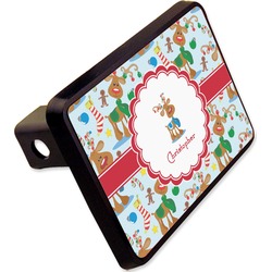 Reindeer Rectangular Trailer Hitch Cover - 2" (Personalized)