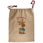 Reindeer Santa Sack - Front (Personalized)