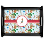 Reindeer Black Wooden Tray - Large (Personalized)