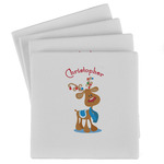 Reindeer Absorbent Stone Coasters - Set of 4 (Personalized)