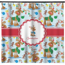 Reindeer Shower Curtain - 71" x 74" (Personalized)
