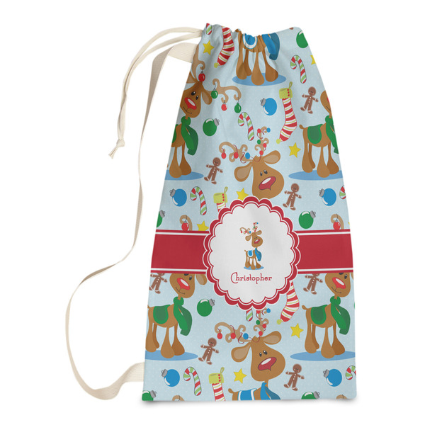 Custom Reindeer Laundry Bags - Small (Personalized)