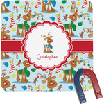 Reindeer Square Fridge Magnet (Personalized)