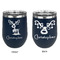 Reindeer Stainless Wine Tumblers - Navy - Double Sided - Approval