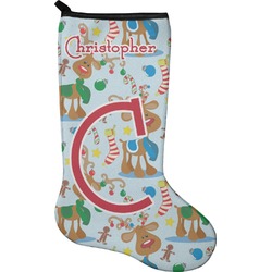 Reindeer Holiday Stocking - Single-Sided - Neoprene (Personalized)