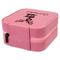 Reindeer Travel Jewelry Boxes - Leather - Pink - View from Rear