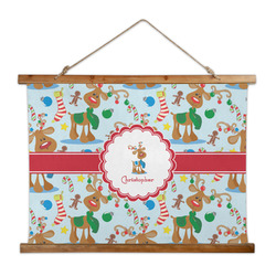 Reindeer Wall Hanging Tapestry - Wide (Personalized)