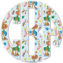 Reindeer Monogram Decal - Large (Personalized)