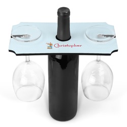 Reindeer Wine Bottle & Glass Holder (Personalized)