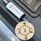 Reindeer Wood Luggage Tags - Round - Lifestyle