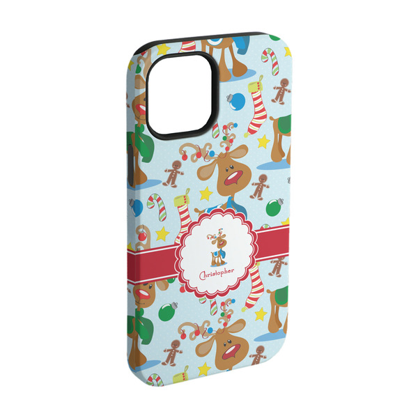 Custom Reindeer iPhone Case - Rubber Lined - iPhone 15 Pro (Personalized)