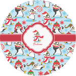 Christmas Penguins Multipurpose Round Labels - 1" (Personalized)