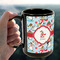 Christmas Penguins 15oz. Black Mug - LIFESTYLE