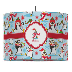 Christmas Penguins Drum Pendant Lamp (Personalized)