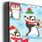 Christmas Penguins 16x20 Wood Print - Closeup